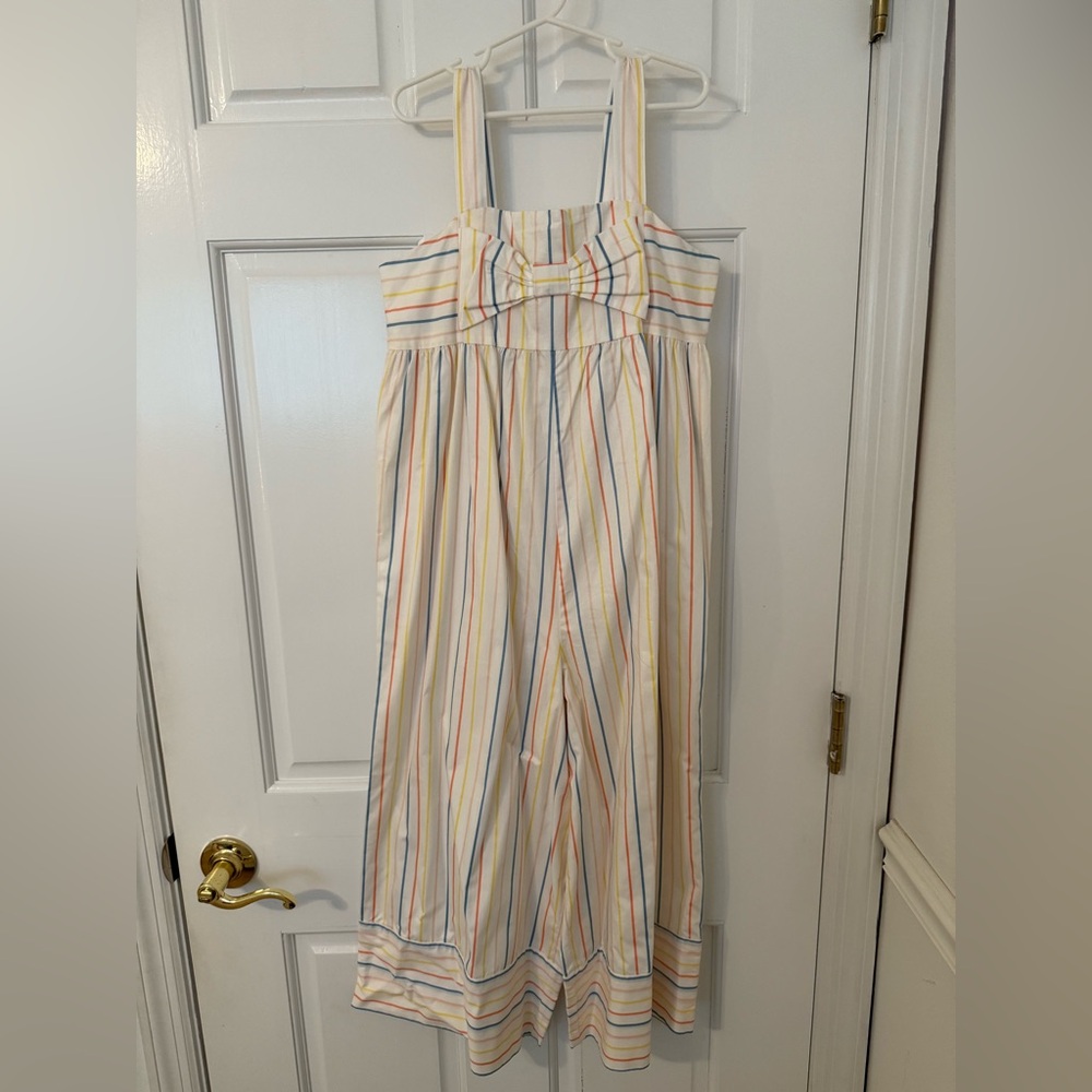 Janie and Jack x Aerin Girls' Striped Cotton Jumpsuit  Wide Leg NWT Size 10